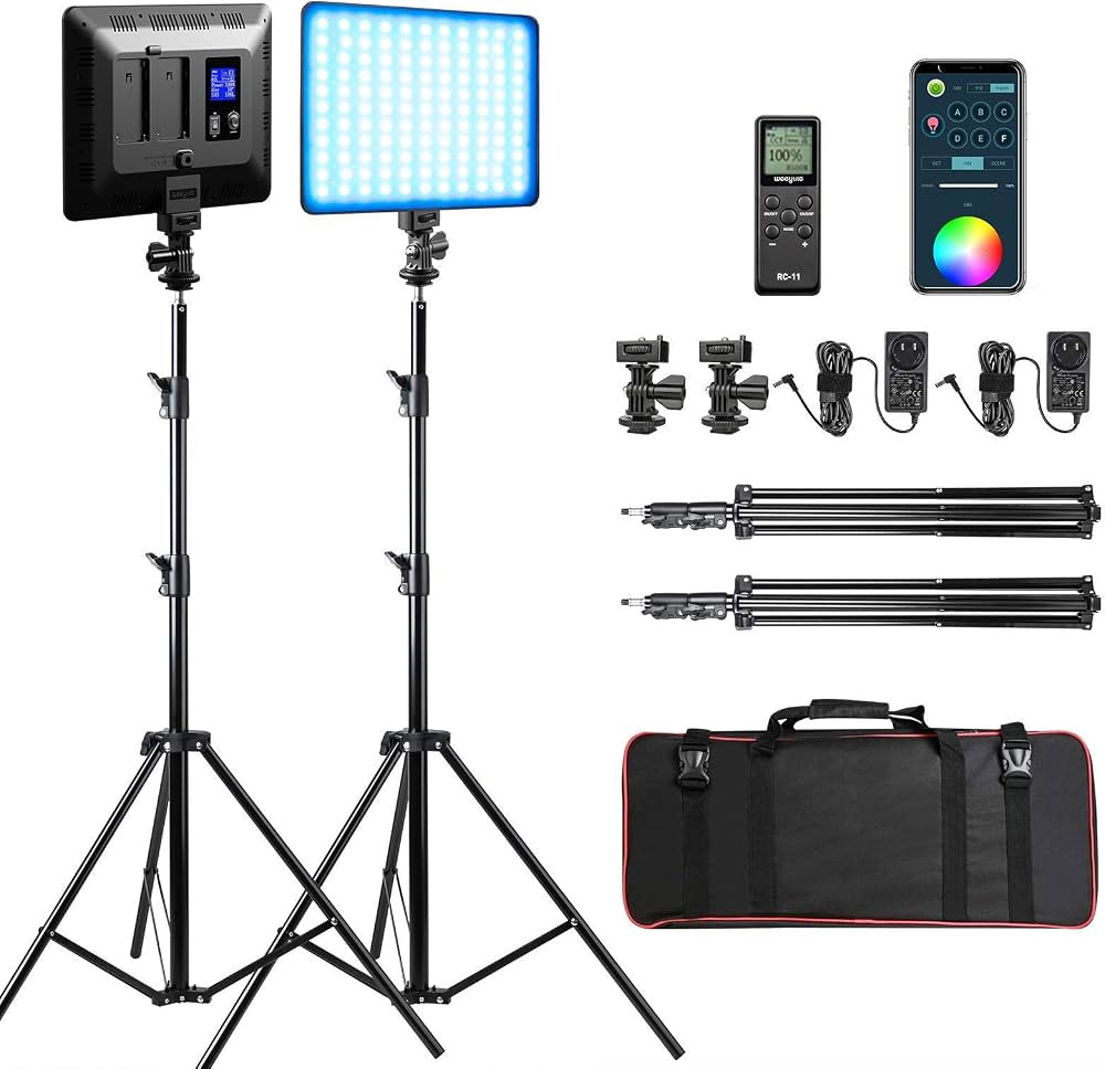 Weeylite Sprite20 2-Packs LED Video Lighting Kit for Photography, Full RGB Color LED Studio Light... | Amazon (US)