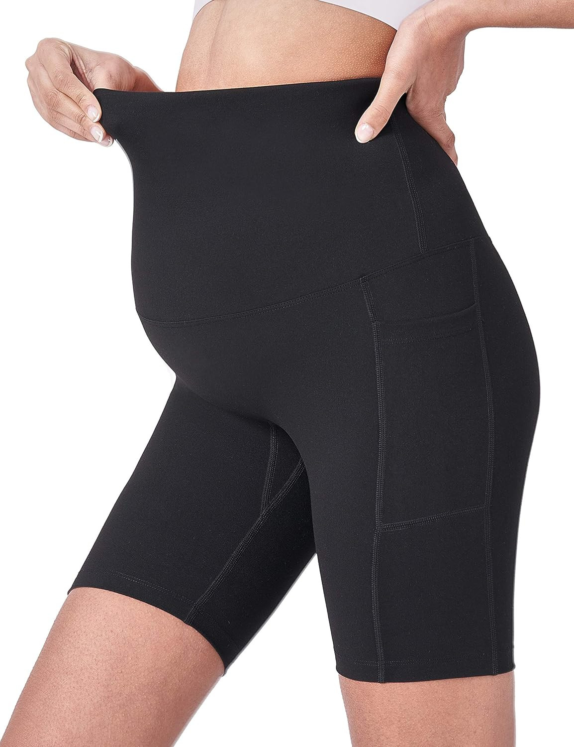 POSHDIVAH Women's Maternity Yoga Shorts Over The Belly Bump Summer Workout Running Active Short P... | Amazon (US)