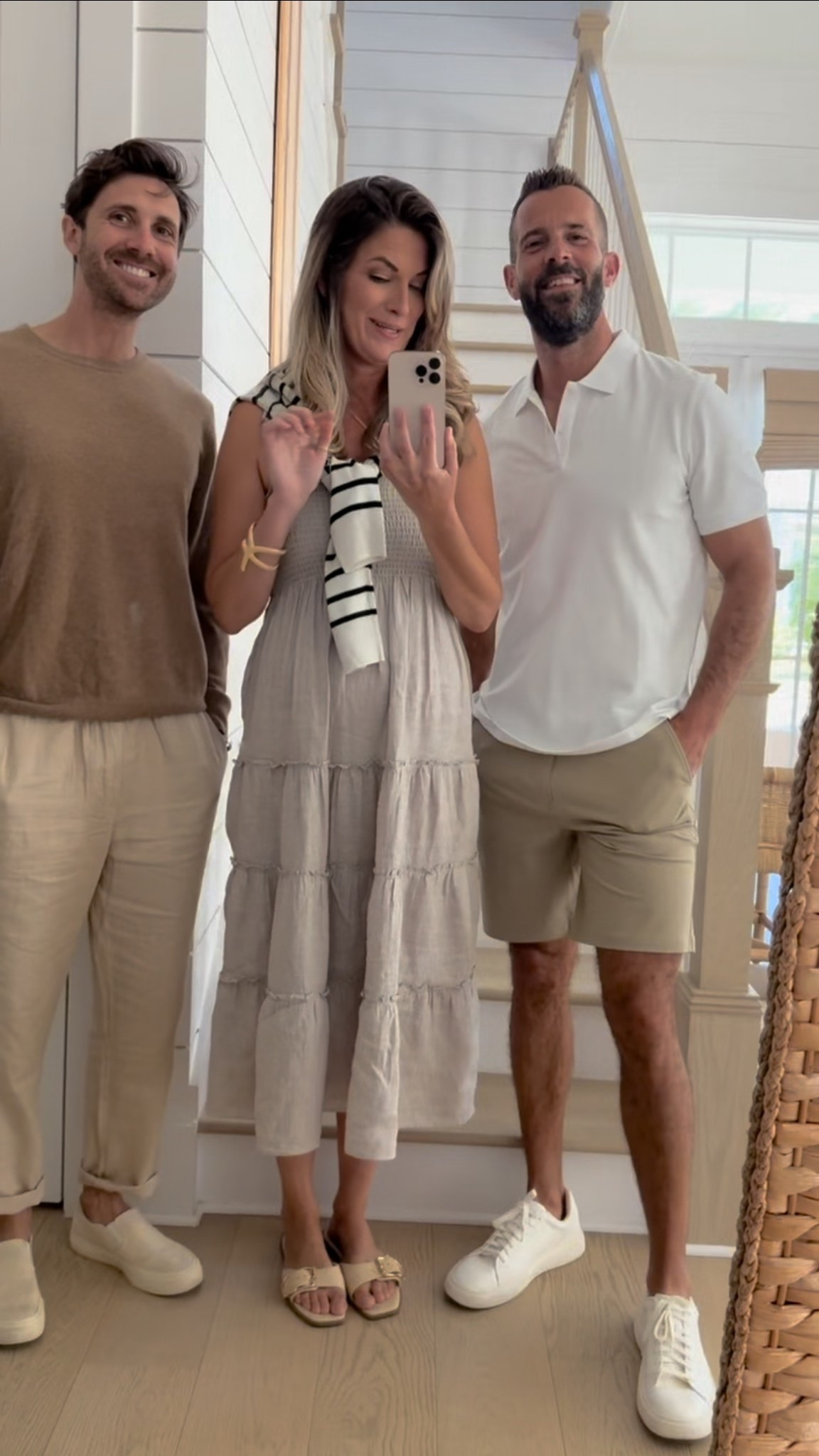 The quality of the materials they use for their clothes is so far ahead of most brands imo. Organic cotton sweaters, 100% linen pants and shirts 🤌🏻. We vibrate higher in natural fibers ✨ . 

Chris is 6’2” in medium tops, G is 6’ in medium tops.  Sharing a closer look on stories!

@onequince #quincepartner

#LTKFamily #LTKMens #LTKSeasonal