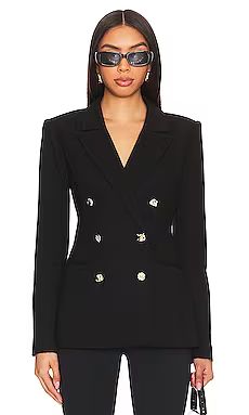 Good American Double Breasted Blazer in Black001 from Revolve.com | Revolve Clothing (Global)