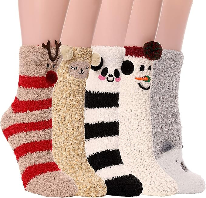 PROETRADE Womens Fuzzy Slipper Fluffy Socks Cozy Cabin Soft Winter Warm Fleece Thick Comfy Gift S... | Amazon (US)