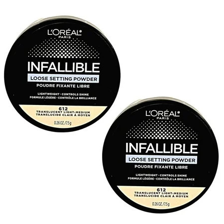 Loreal Infallible Loose Setting Powder - 612 Translucent Light-Medium (2-Pack) | Walmart (US)