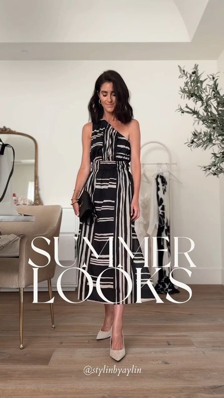 4 new looks for summer ☀️
I love that all these pieces can be
dressed up or down ✨ 
I'm just shy of 5-7" for reference:
Rails dress: XS
Black and white dresses: S
Top & skirt: XS
#StylinbyAylin #Aylin 

#LTKStyleTip #LTKSeasonal