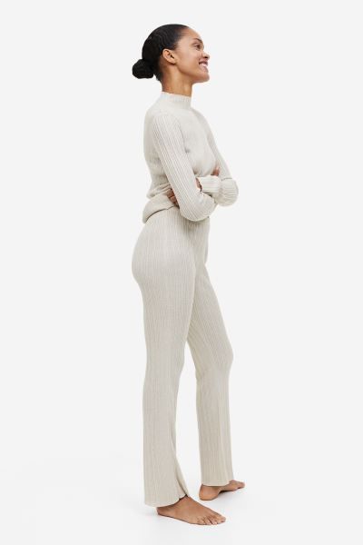 Rib-knit flared trousers | H&M (US + CA)