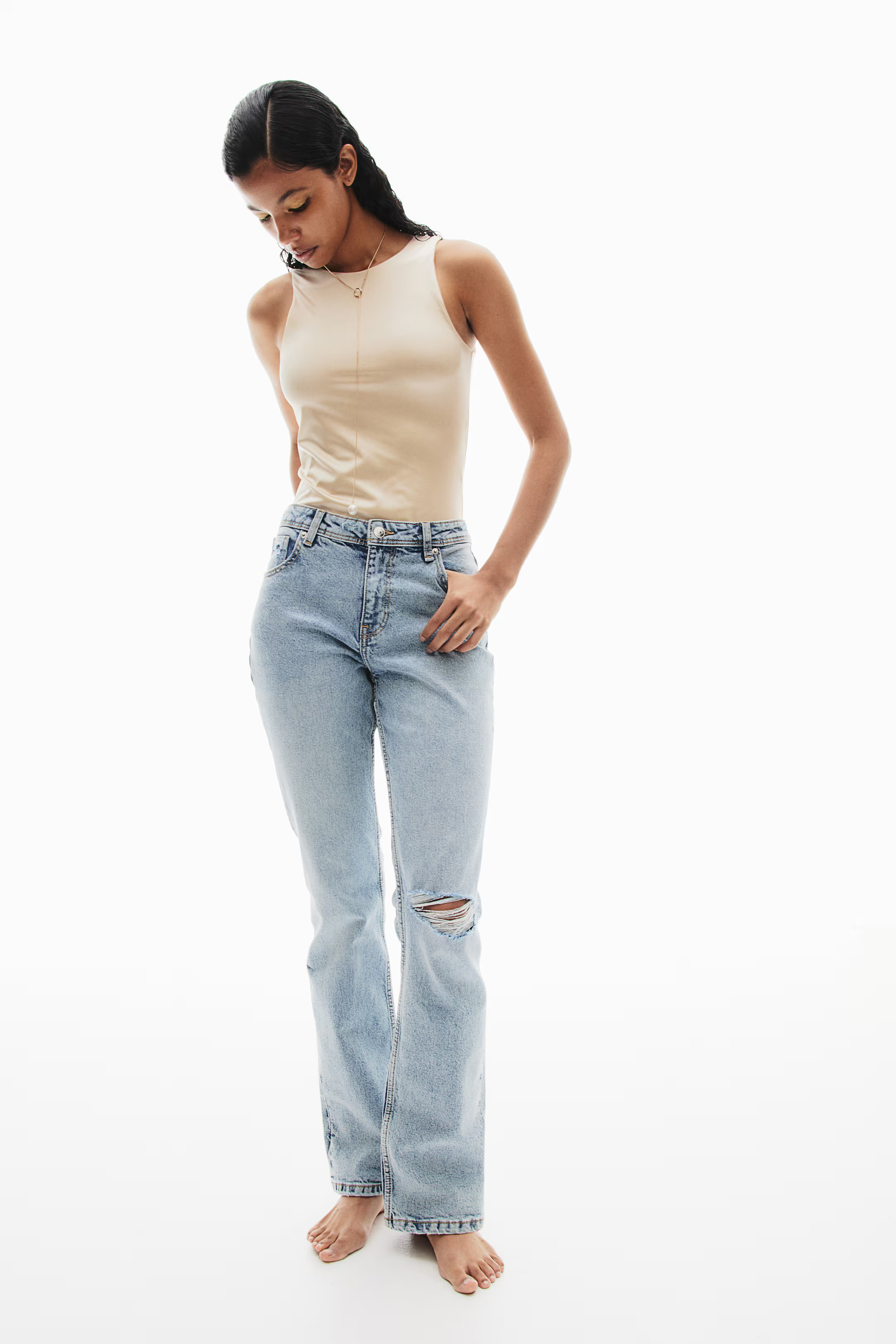 Bootcut Regular Jeans - Helles Denimblau - Ladies | H&M AT | H&M (DE, AT, CH, NL, FI)