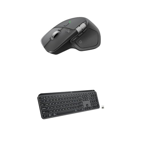 Logitech MX Master 4 Ergonomic Wireless Bluetooth Mouse with Haptic Feedback + MX Keys S Wireless Bluetooth Keyboard with Backlit Low Profile Quiet Keys - USB-C, Windows, Linux, Chrome, Mac - Graphite | Amazon (US)