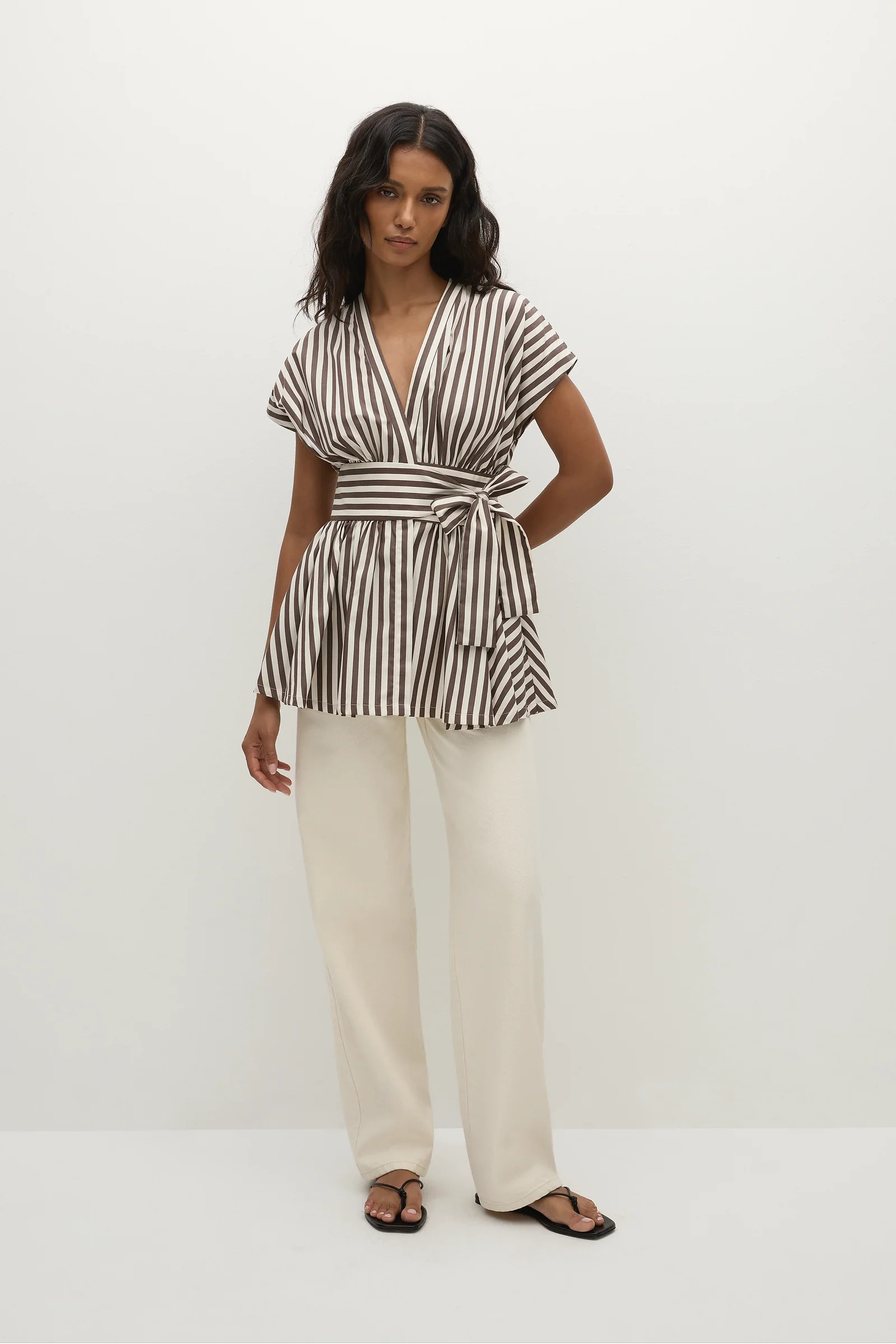 Lova Top Norway Stripe Espresso | Faithfull (AU)