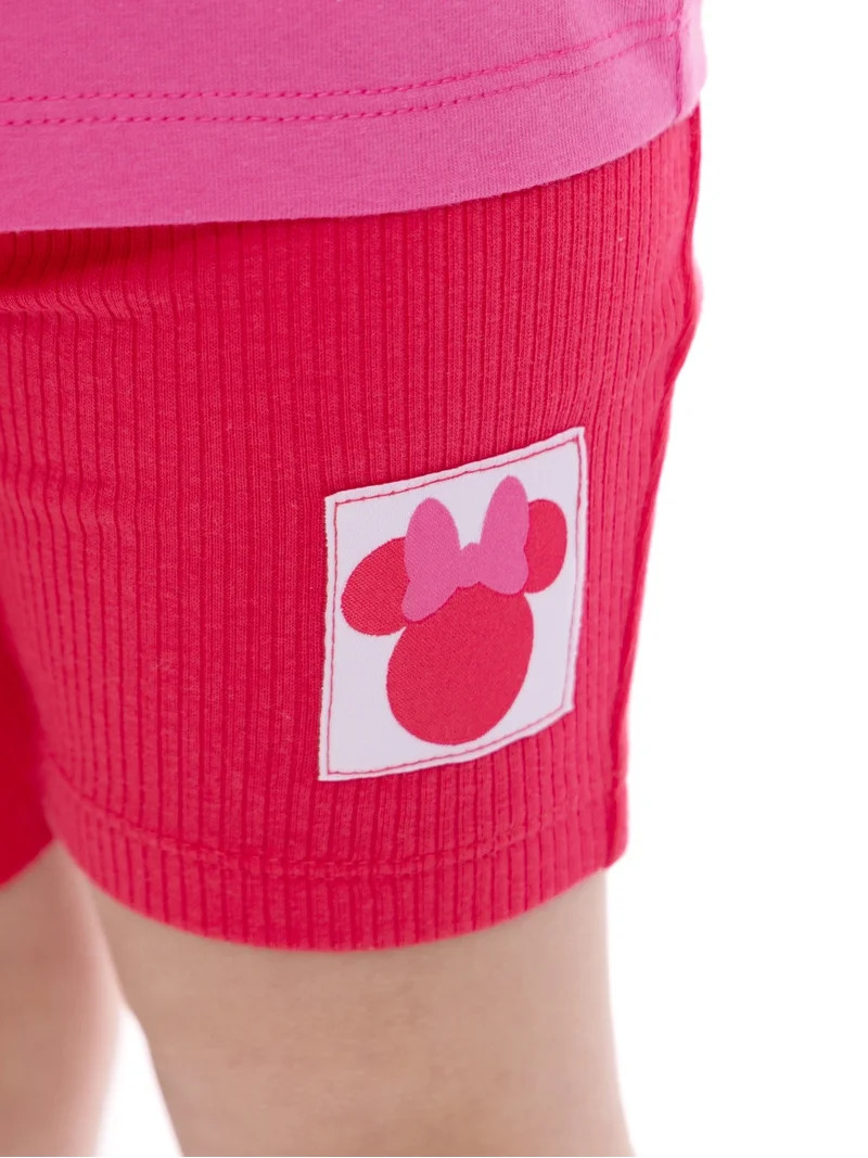 Minnie Mouse Toddler Girls Graphic Tee and Bike Shorts Set, 2-Piece, Sizes 12M-5T | Walmart (US)