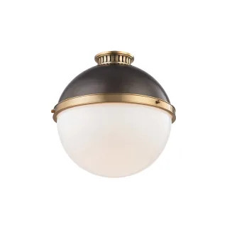 Latham Single Light 15" Wide Flush Mount Globe Ceiling Fixture | Build.com, Inc.