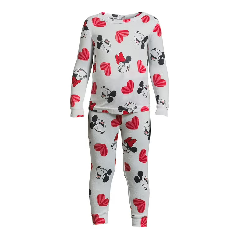 Character Toddler Unisex Valentine's Day Pajama Set, 2-Piece, Sizes 12M-5T - Walmart.com | Walmart (US)