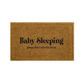 Mohawk Home Baby Sleeping Natural 18 in. x 30 in. Faux Coir Doormat 755201 - The Home Depot | The Home Depot