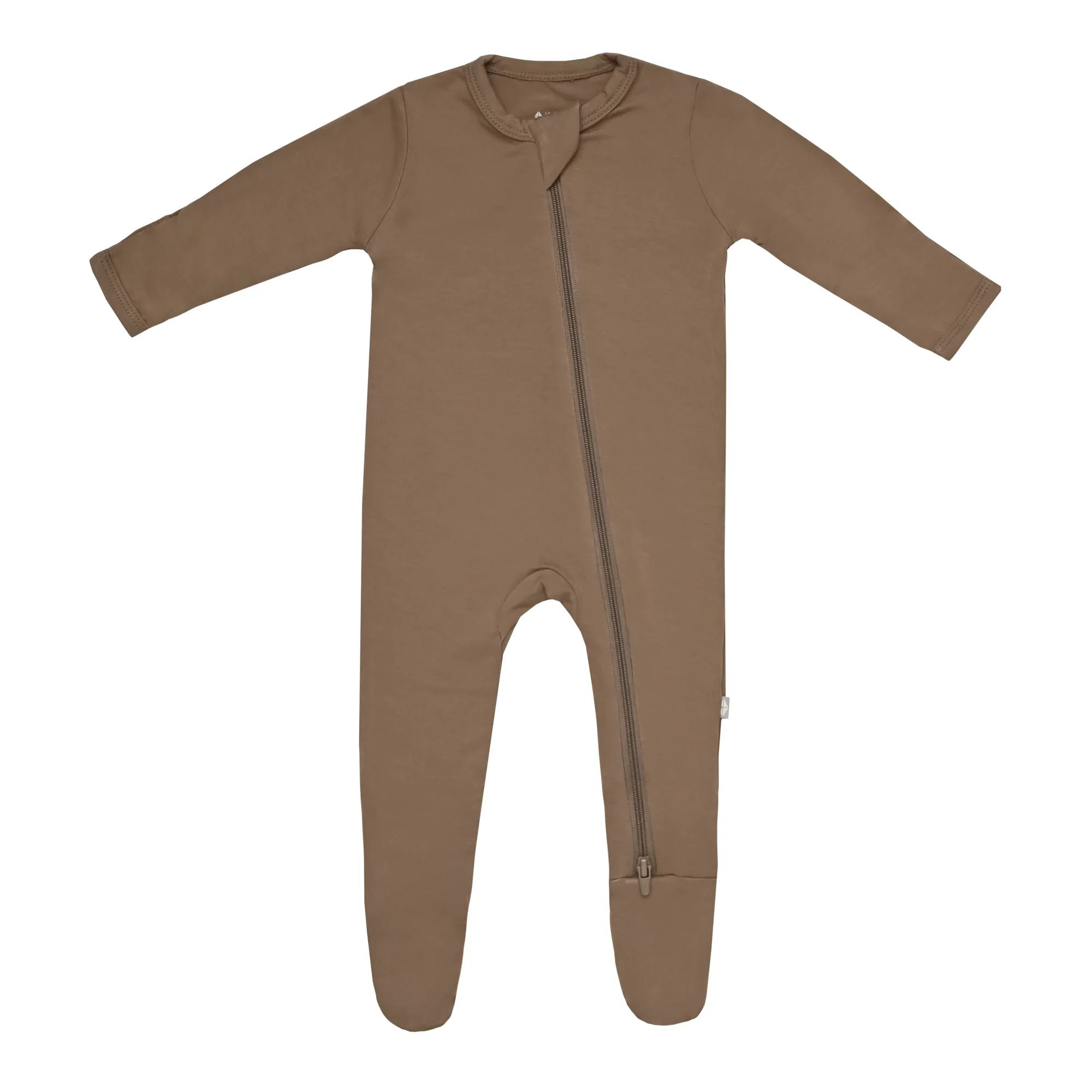 Zippered Footie in Coffee | Kyte BABY