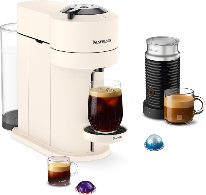 Nespresso Vertuo Next Coffee Machine with Milk Frother, Creamy White | Amazon (US)