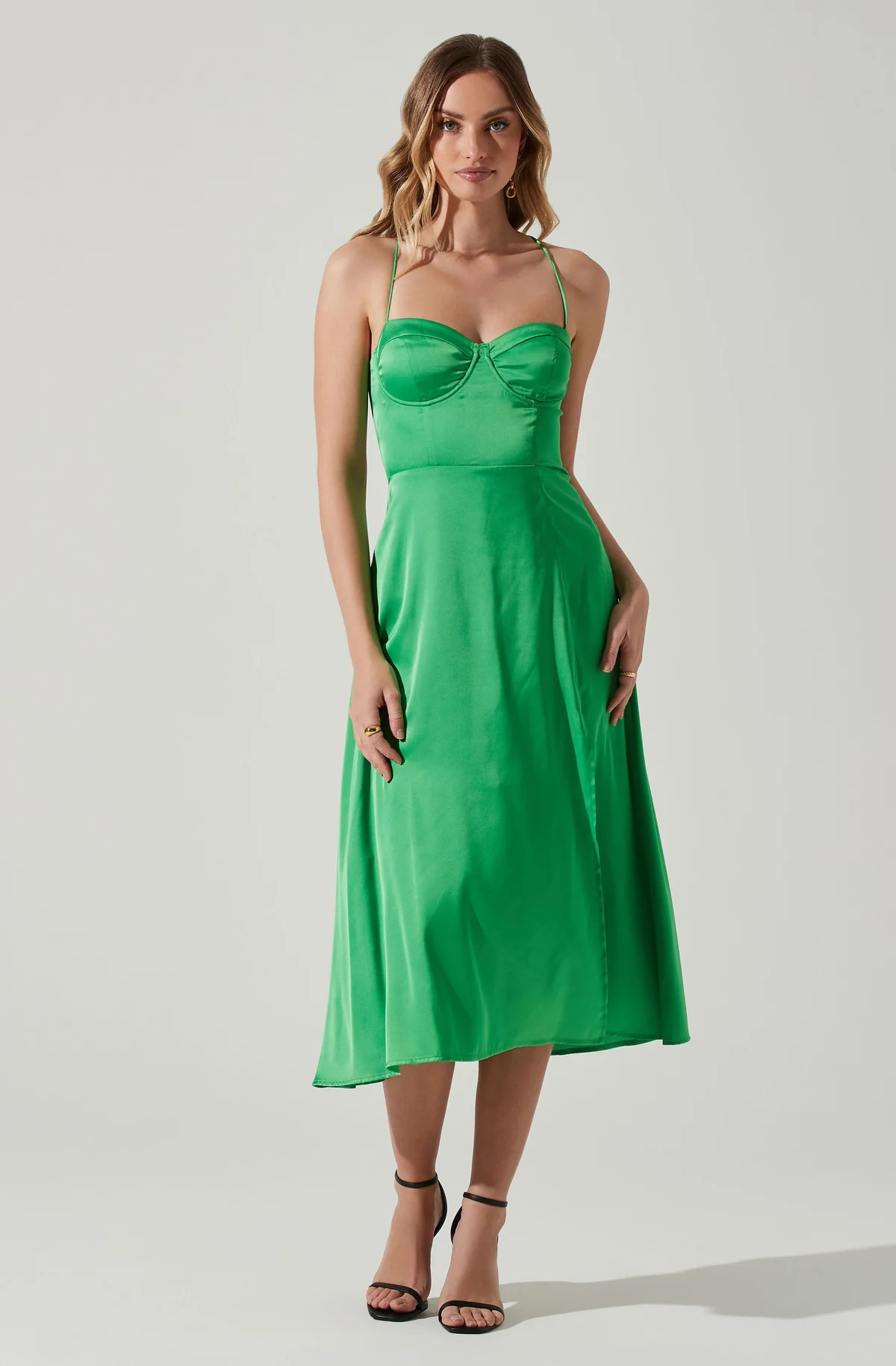 Gala Bustier Cross Strap Midi Dress | ASTR The Label (US)