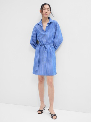 Poplin Mini Shirtdress | Gap Factory