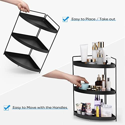 Corner Shelf 3 Tier Spice Rack Organizer Kitchen Bathroom Countertop Perfume Trays for Dresser Cosme | Amazon (US)