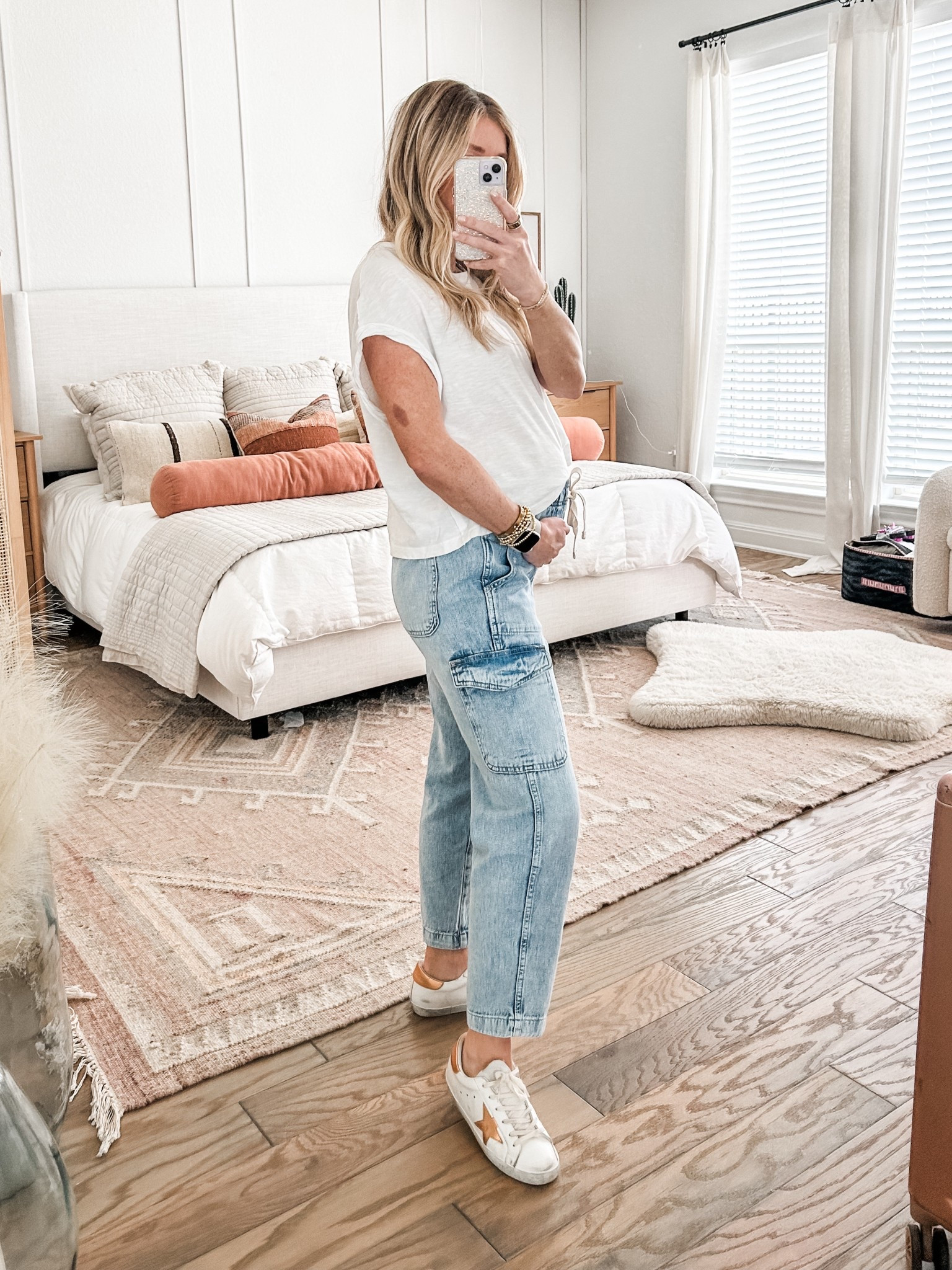 bump friendly mid rise pull on denim pants - wearing size small

#LTKSaleAlert #LTKBump #LTKStyleTip