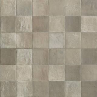 Daltile Zellige Argilla 4 in. x 4 in. Glazed Ceramic Wall Sample Tile 0000HDSAMZL08 - The Home De... | The Home Depot