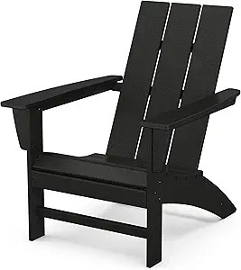 POLYWOOD AD420BL Modern Adirondack Chair, Black | Amazon (US)