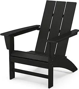 POLYWOOD AD420BL Modern Adirondack Chair, Black | Amazon (US)