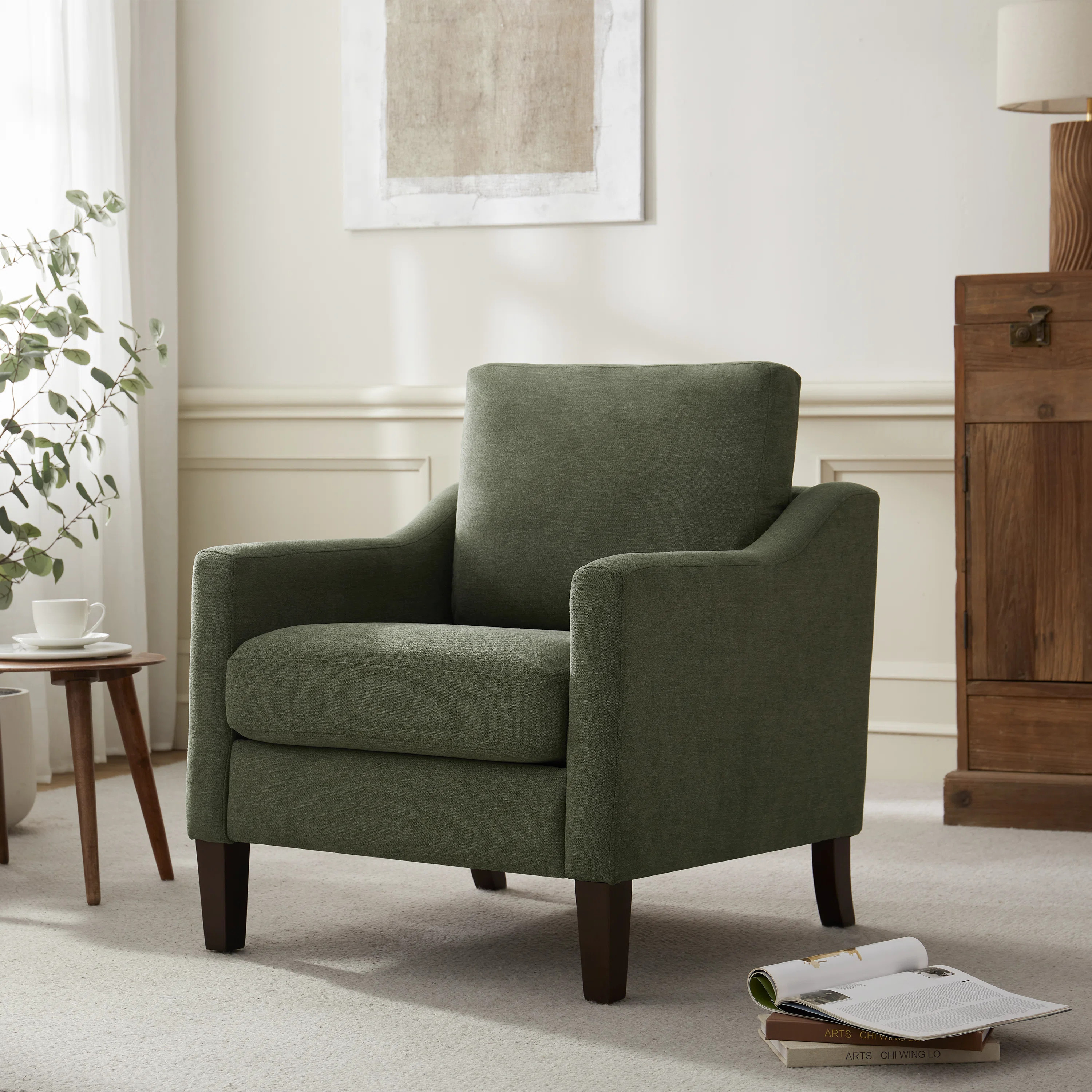 Armchair With Solid Wood Legs | Wayfair North America