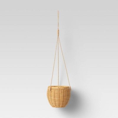 8" x 33" Rattan Hanging Woven Planter Natural - Opalhouse™ | Target