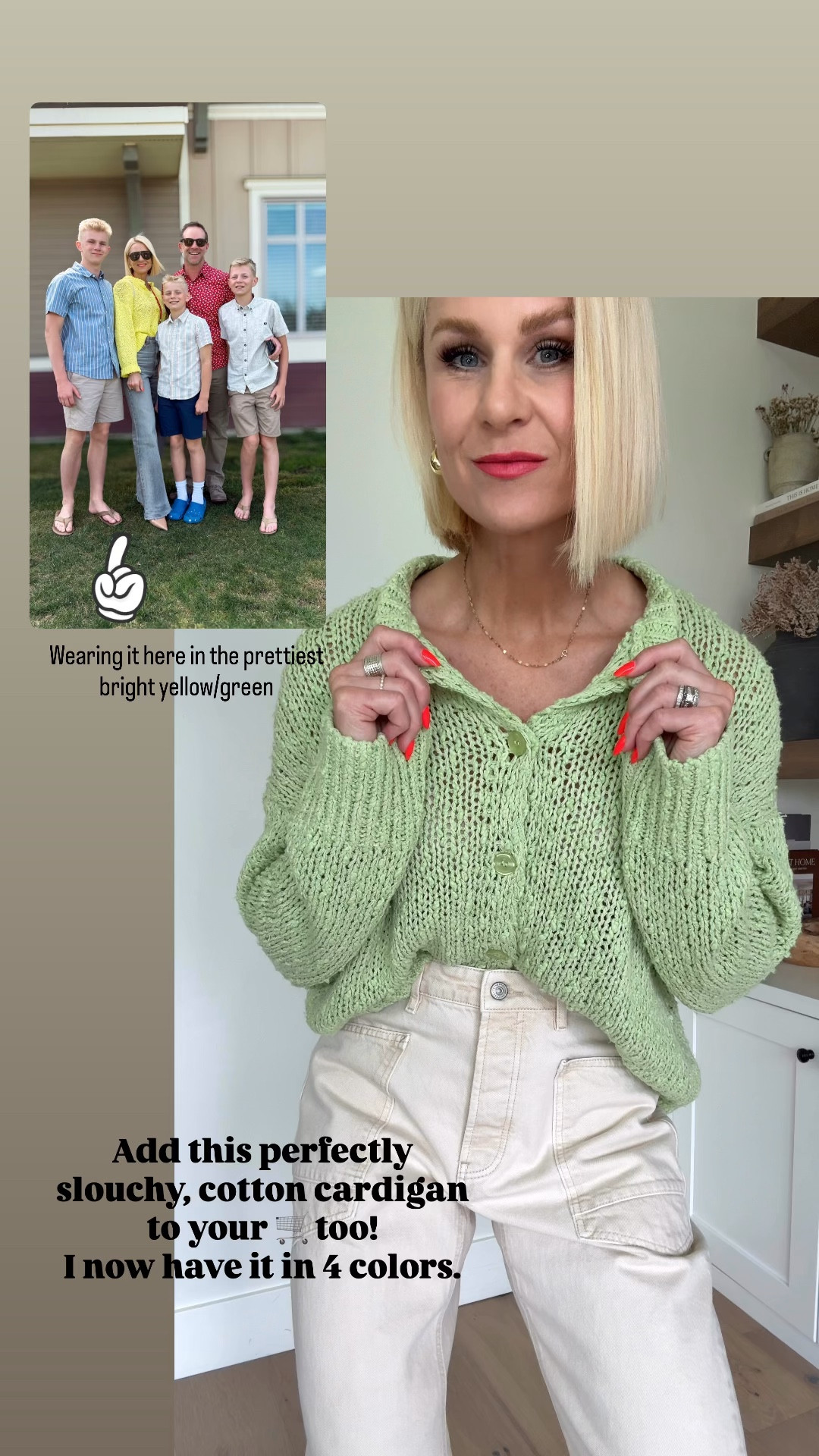 This oversized, slouchy knit cardigan is a must for spring! 8 colors to choose from — be sure and size Down ⬇️ I’m wearing a small. 
Jeans fit big too, size down 
Cutest suede kitten heel sandals from target. Fit tts

#LTKMothersDay #LTKOver40 #LTKSaleAlert