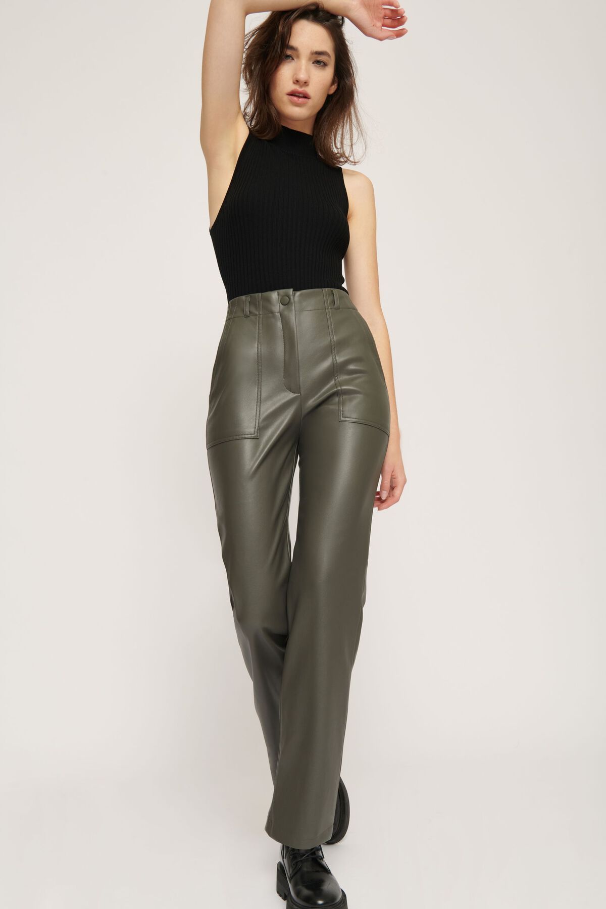 Utility Faux Leather Pants | Dynamite Clothing