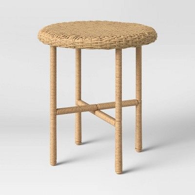 Tucker Wicker Patio Accent Table - Threshold&#8482; designed with Studio McGee | Target