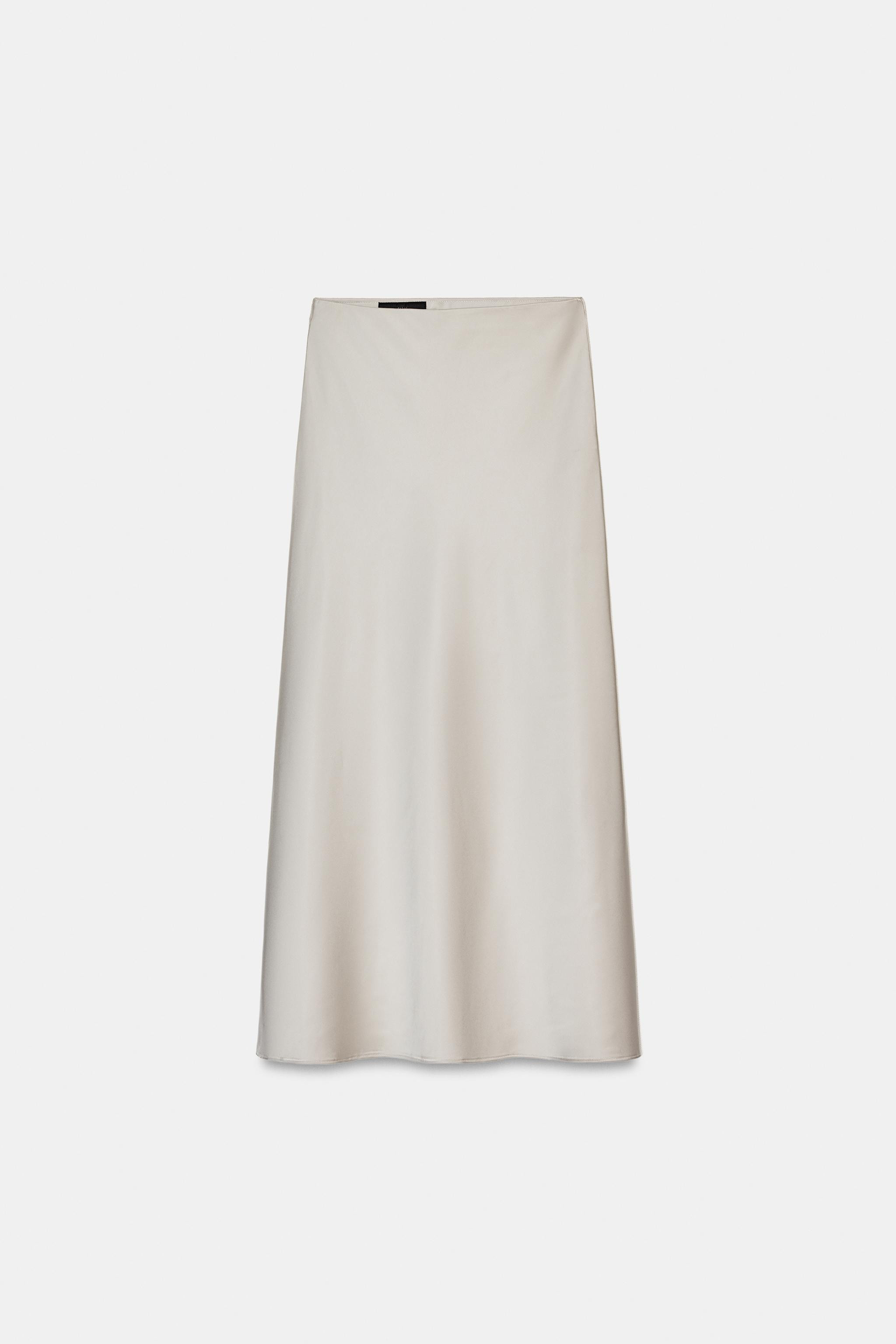 SATIN EFFECT MIDI SKIRT | Zara AU