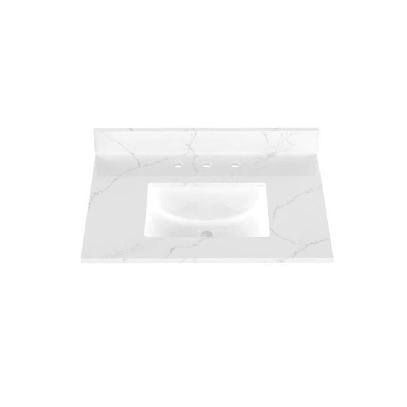 31" Quartz Single Bathroom Vanity Top with Sink | Wayfair North America