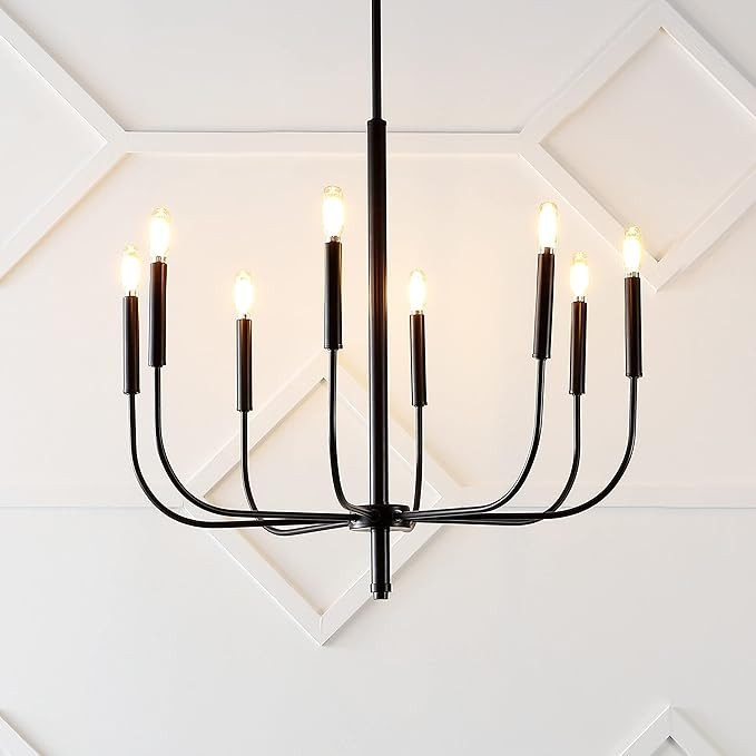 Eyely EYL7900A Calvin 27.25" 8-Light Modern Mid-Century Iron LED Chandelier for Dining Room,Kitch... | Amazon (US)