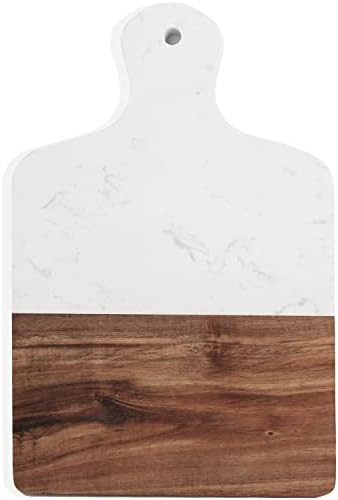 Azauvc Cutting Board with Marble and Natural Wood,Serving Board for Steak Fruits with Handle,Chop... | Amazon (US)