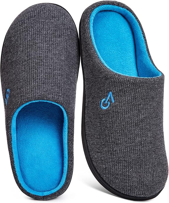 VeraCosy Men's Two-Tone Memory Foam Slippers | Amazon (US)