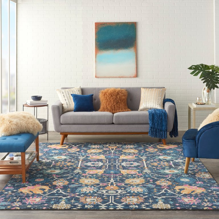 Nourison Passion Bohemian Navy 8' x 10' Area Rug, (8x10) | Walmart (US)