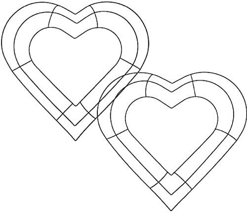 12" Heart Shaped Wire Wreath Frame Set of 2 | Amazon (US)