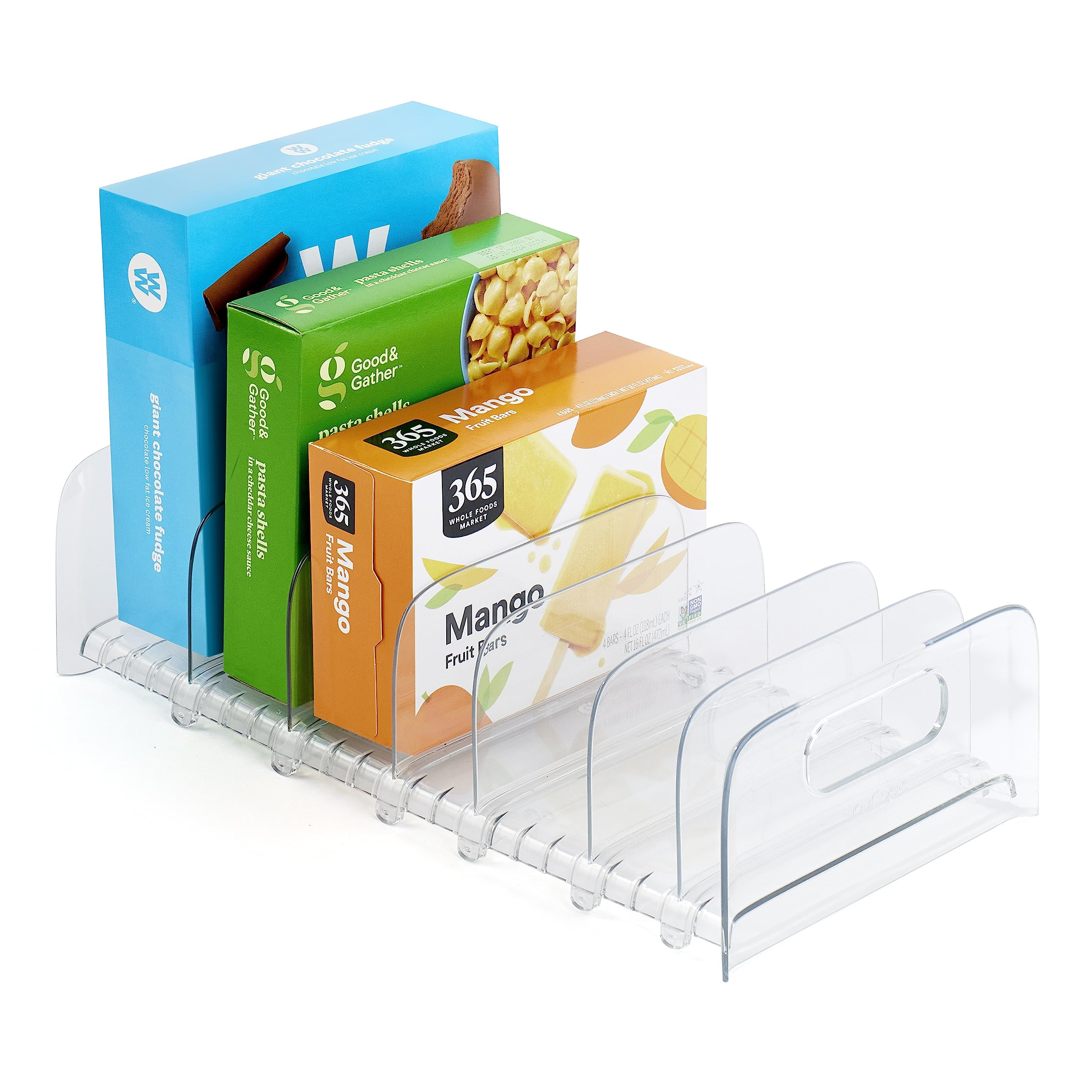 YouCopia 2 Freezer Rack, 15" BPA-Free Clear Fridge Organizer with Adjustable Dividers and Handles... | Amazon (US)