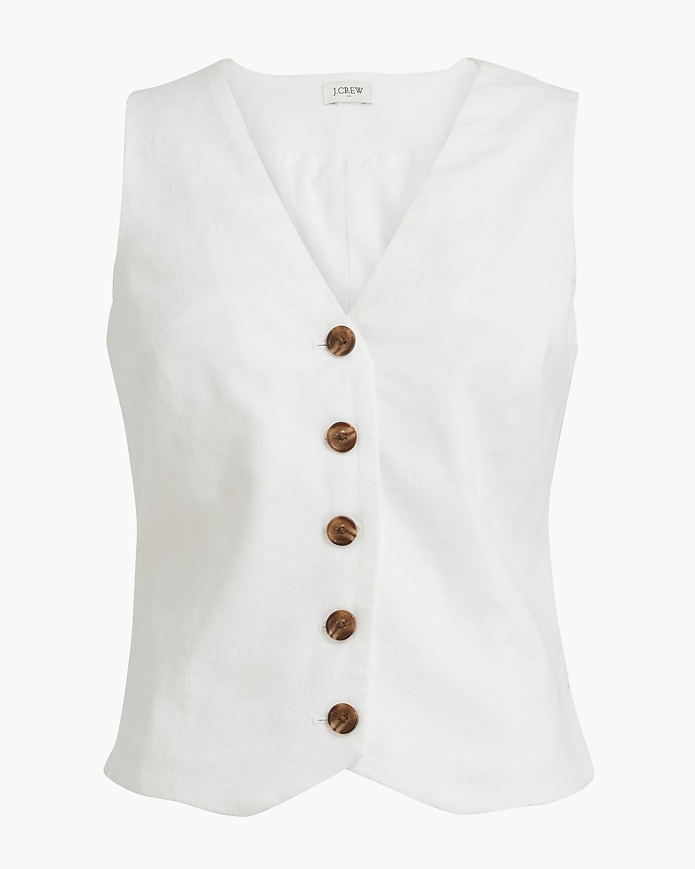 Linen-blend button-front vest | J.Crew Factory