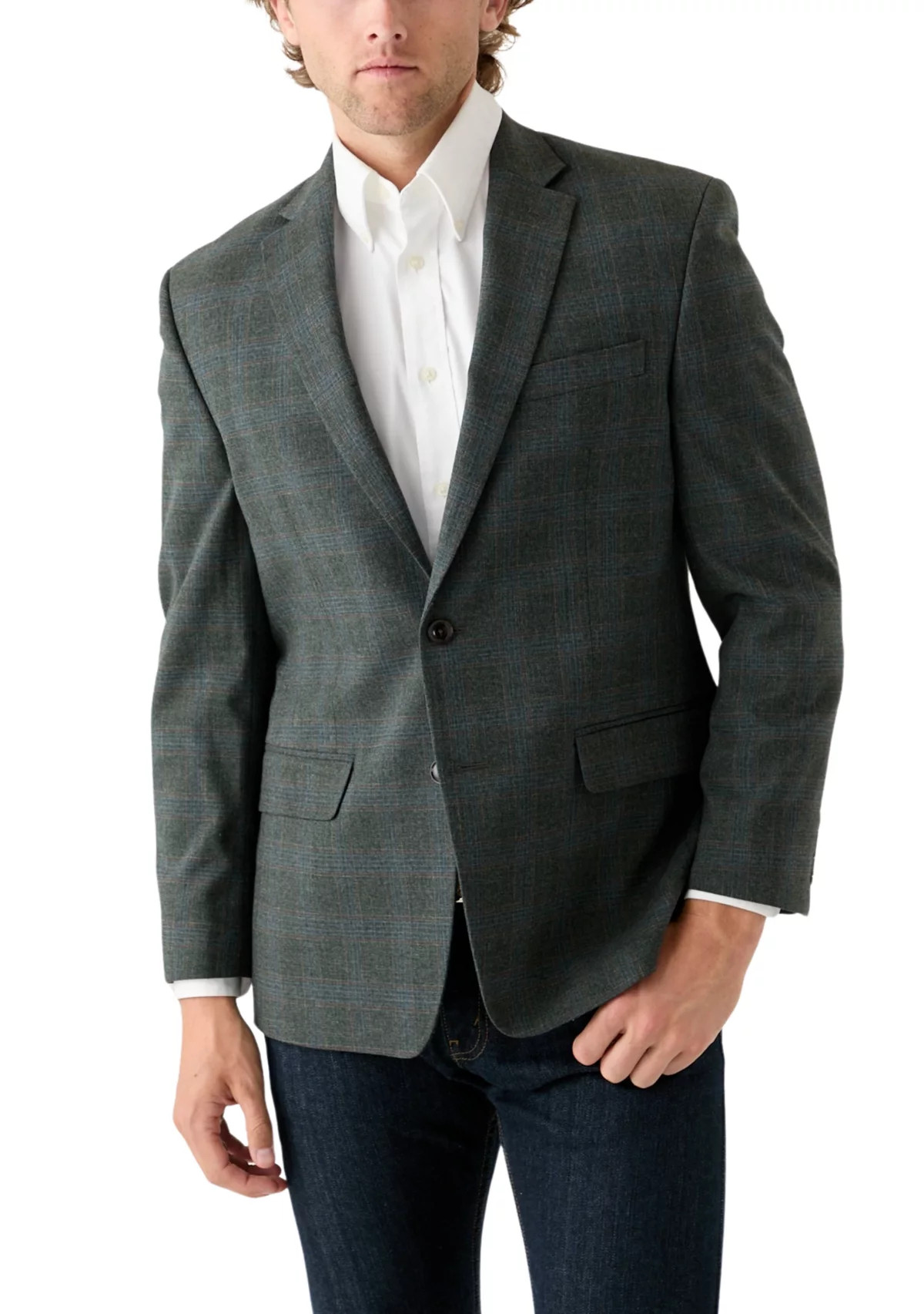 Olive Plaid Printed Sportcoat | Belk