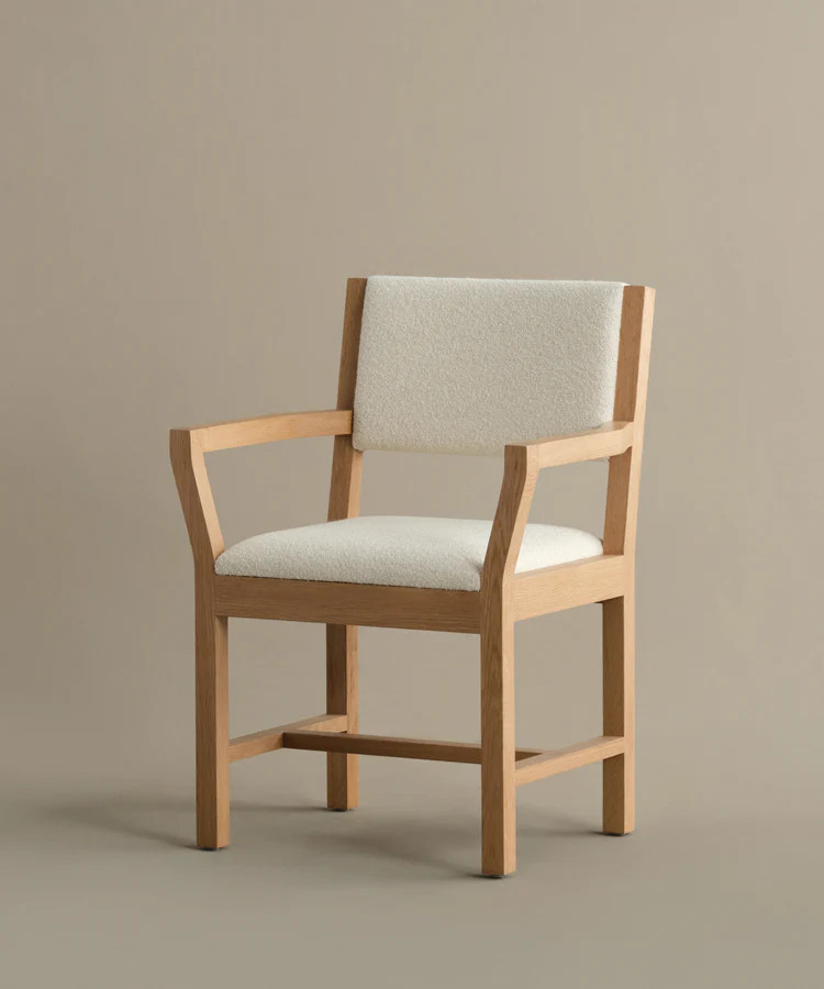 Montecito Upholstered Dining Arm Chair | Jenni Kayne