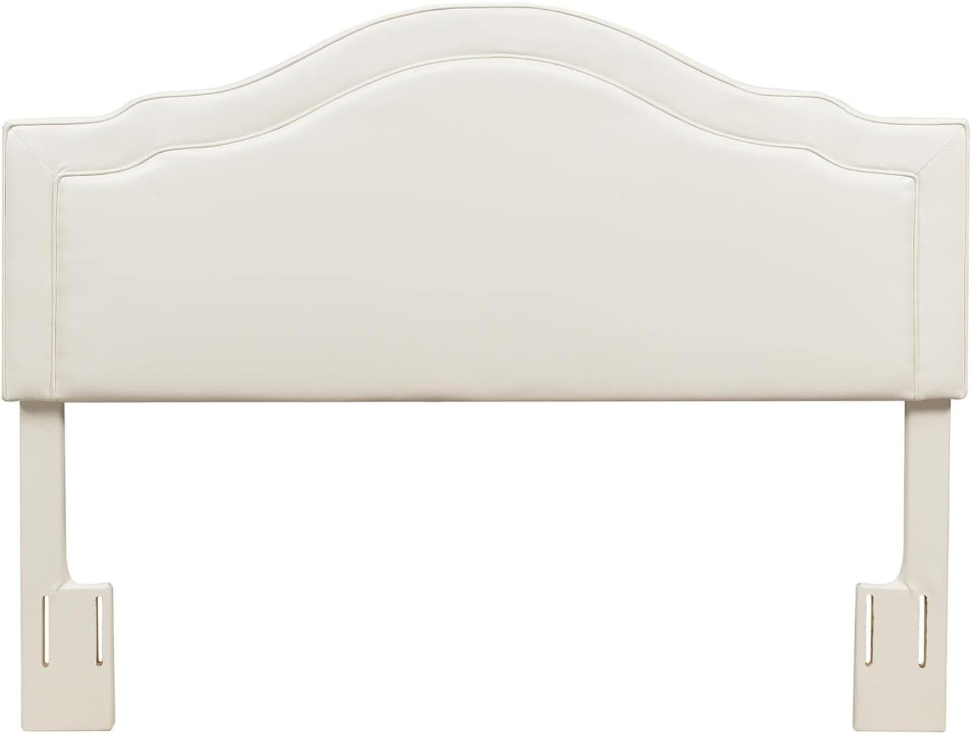 Steve Silver Edmond Cream Faux Leather Upholstered Queen Headboard | Amazon (US)