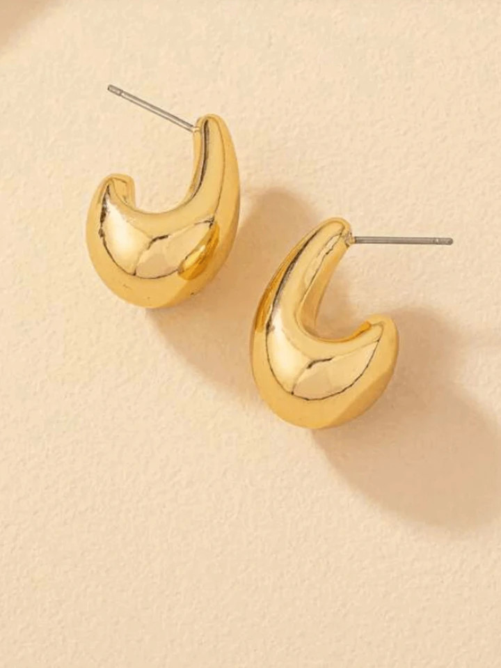 1pair Fashionable Simple Geometric Teardrop Earrings | SHEIN
