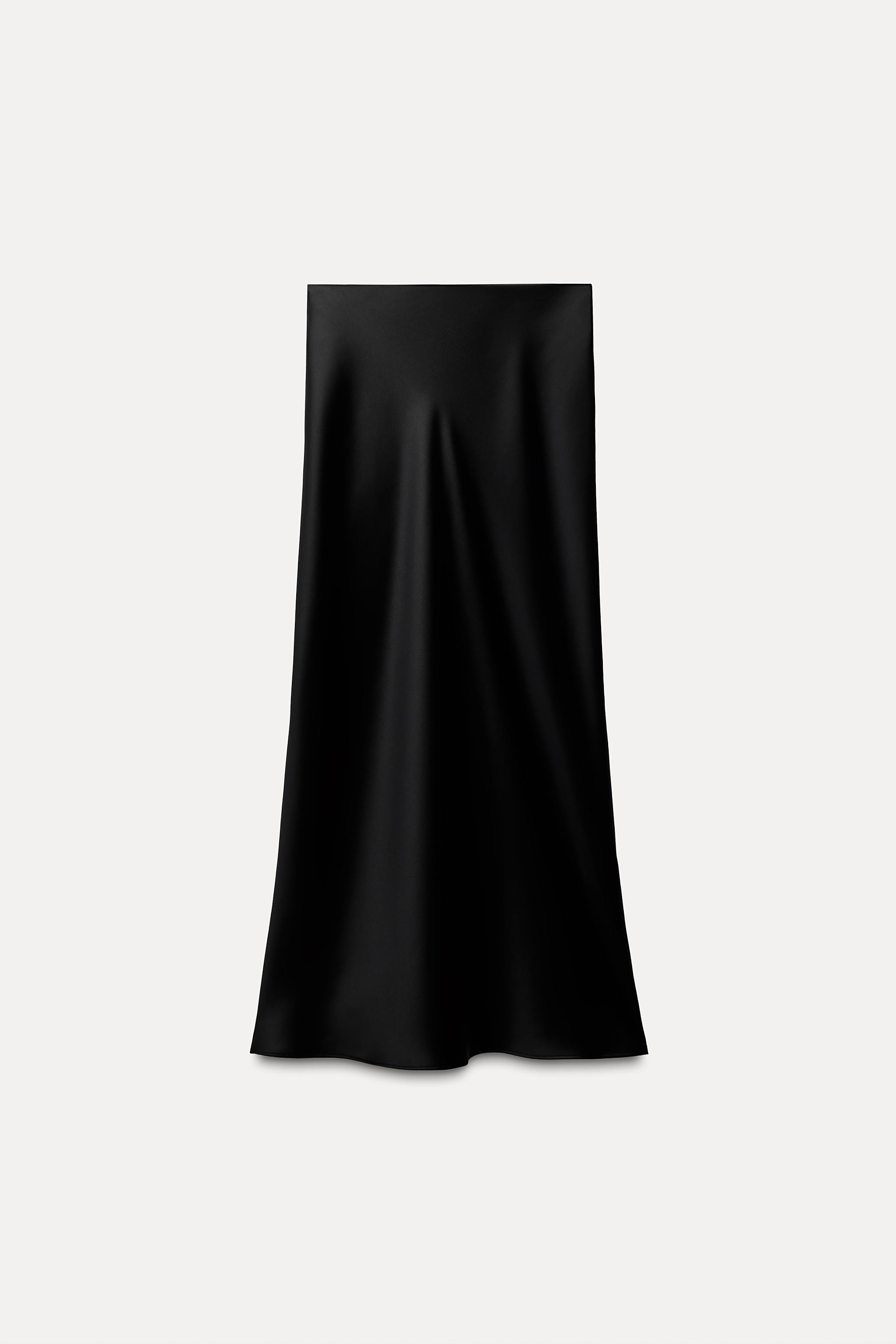 SATIN EFFECT MIDI SKIRT | Zara US