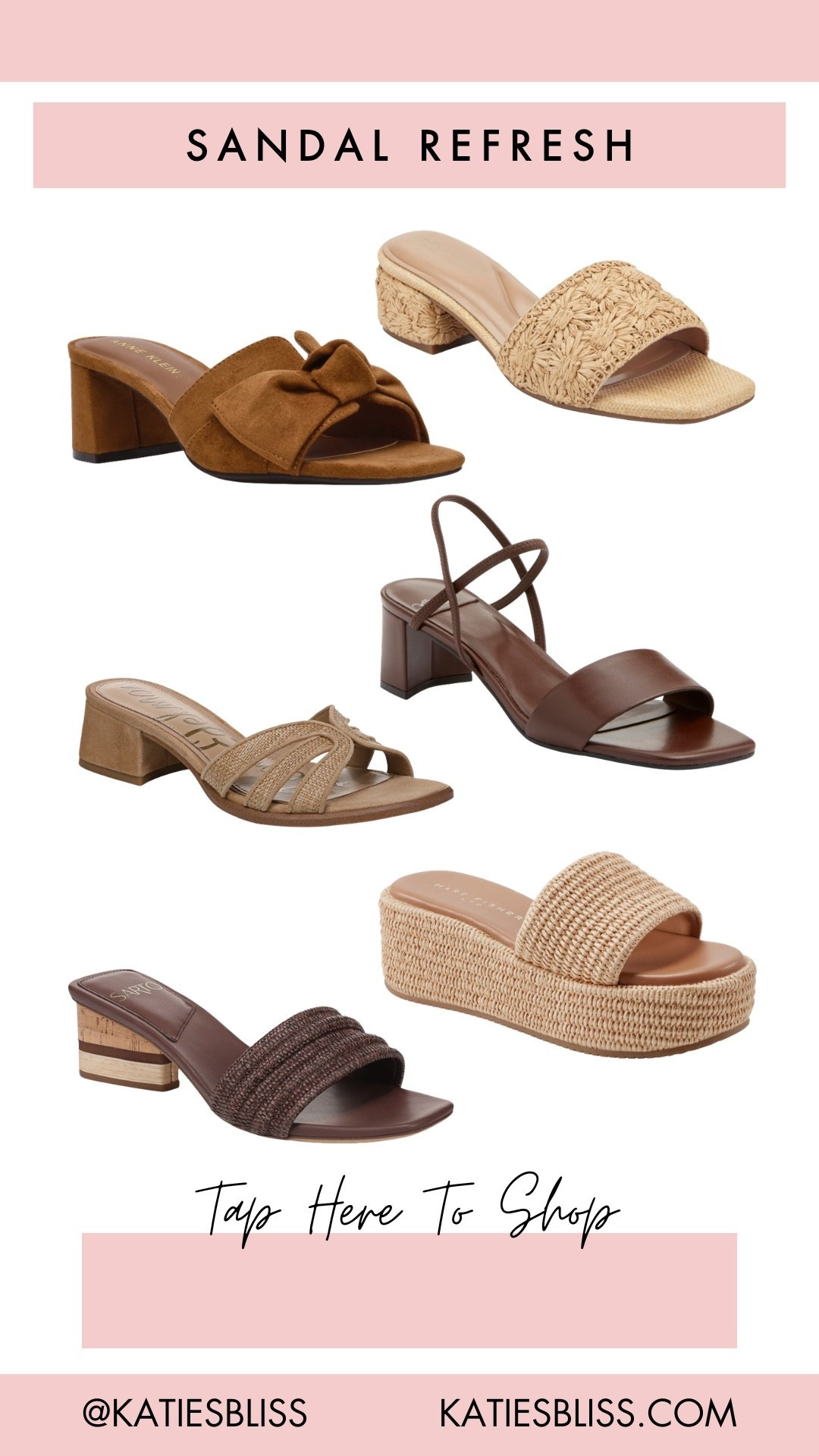 Sandal refresh 👡

Spring. Sandals. Heels. Heeled sandal. Formal. Date night. Wedge. Platform. 



#LTKSeasonal #LTKTravel