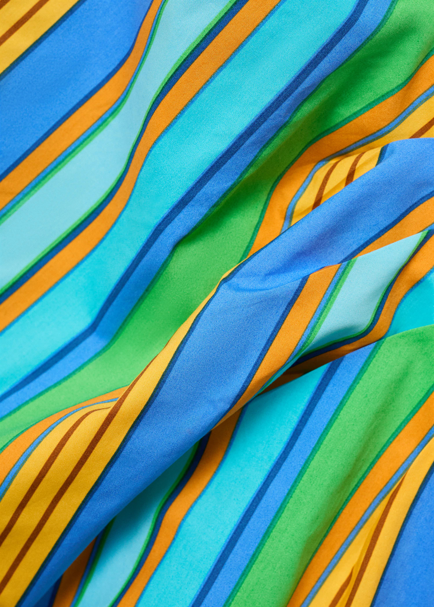 Halter dress with striped print | MANGO (UK)