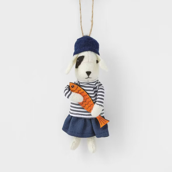 Felt Sailor Dog with Fish Christmas Tree Ornament - Wondershop™ | Target