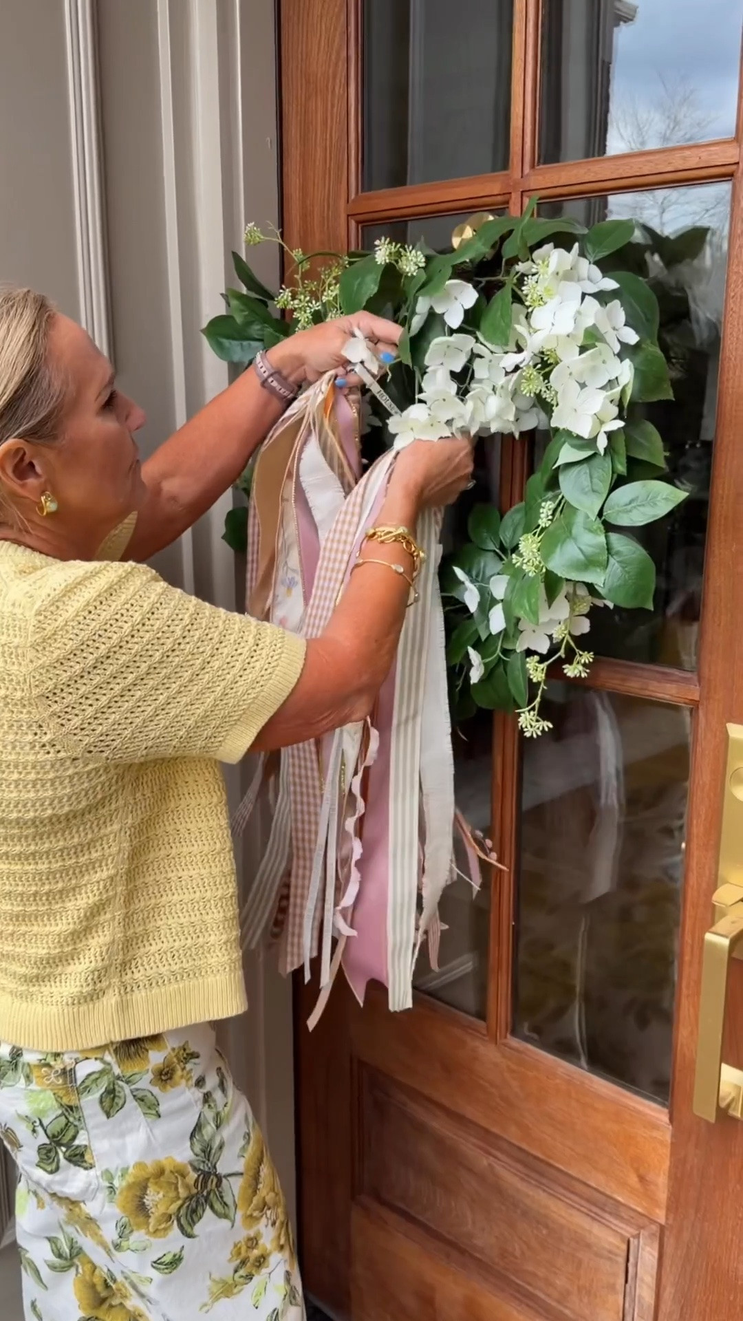 Loving my front door refresh. Everything linked and more! What do you think if faux flowers instead of fresh? I’m still trying to decide. 
Pants size 29 reg 
Sweater medium and linking some similar options in case your size is gone. 

Front porch styling outdoor decor

#LTKHome #LTKSeasonal #LTKOver40