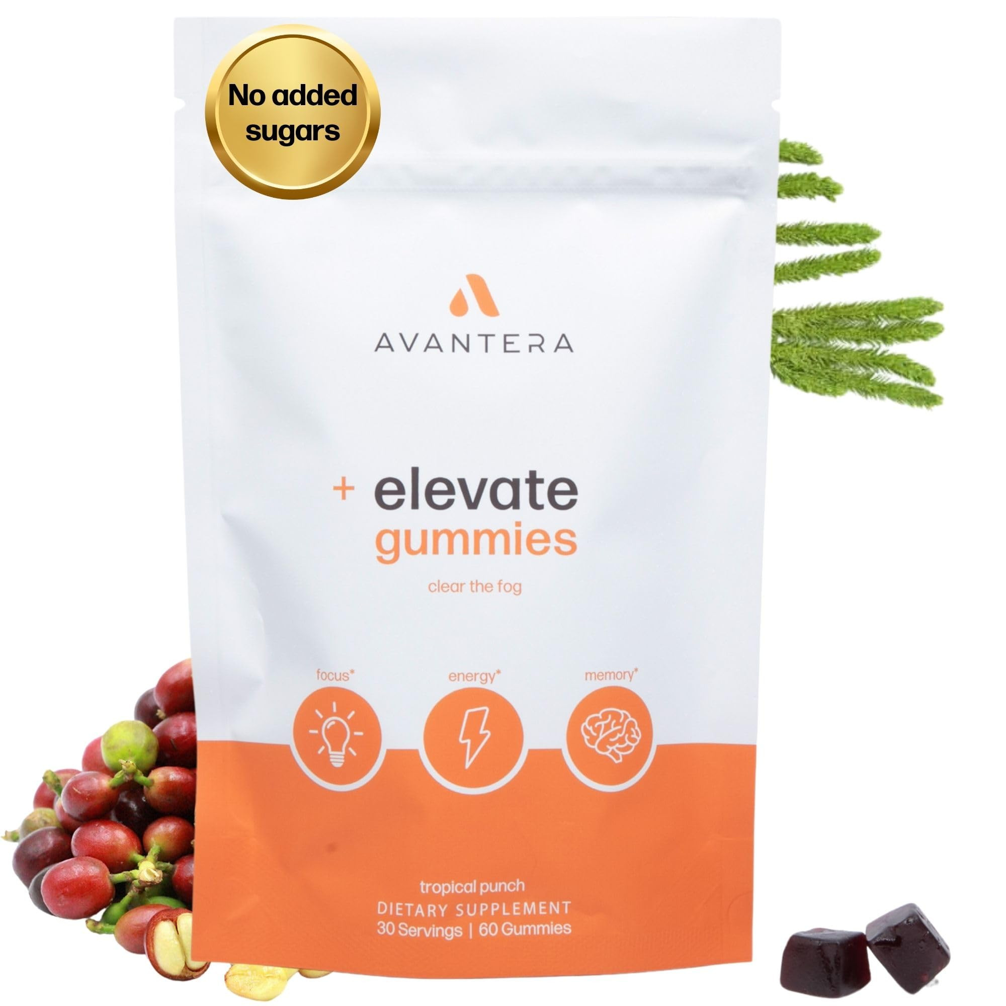 Avantera Elevate Gummies Premium Nootropic Supplement - Beat Brain Fog - Best Focus Supplements f... | Amazon (US)