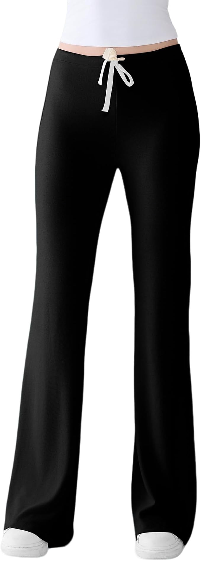 Tall Women’s Mid Rise Bootcut Lounge Pants, Silky Viscose Yoga Pajama Bottoms with Drawstring W... | Amazon (US)