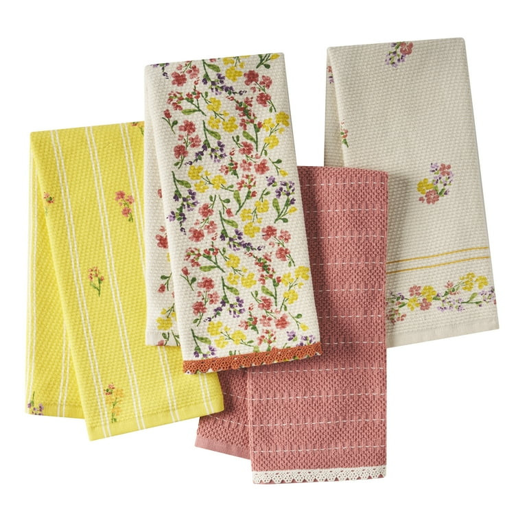The Pioneer Woman Wildflower Woven Kitchen Towels, Multicolor, 18" x 28", Set of 4 | Walmart (US)